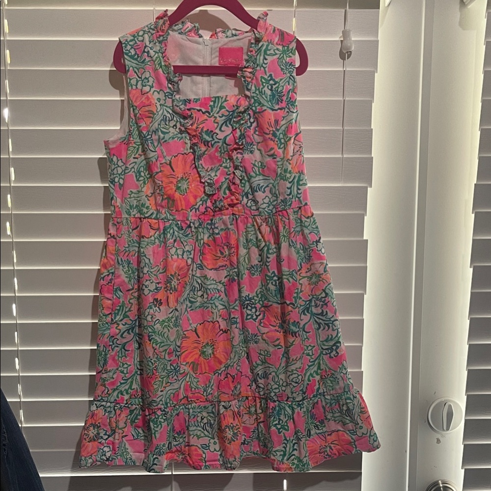 Lilly Pulitzer pink perfect poppy Floral Dress size 10